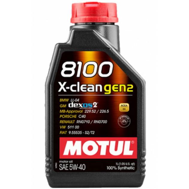 Motul 8100 X-Clean gen2 5W40 (C3/SN)