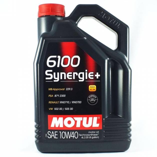 Моторное масло Motul 6100 Synergie+ 10W40 (A3/SN)